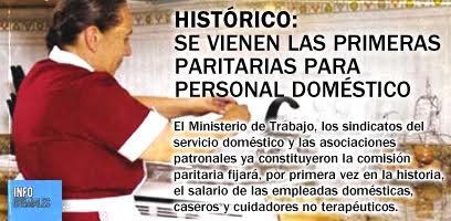 Histórico: primeras paritarias para personal doméstico