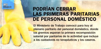 Podrían cerrar las primeras paritarias de personal doméstico