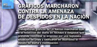 Gráficos marcharon contra la amenaza de despidos en La Nación