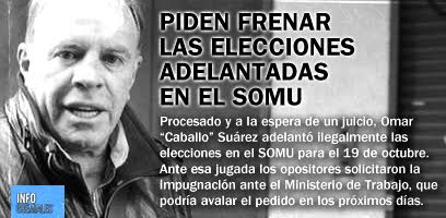 Piden frenar las elecciones adelantadas en el SOMU