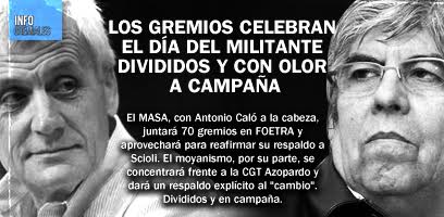 Los gremios celebran el día del militante con olor a campaña