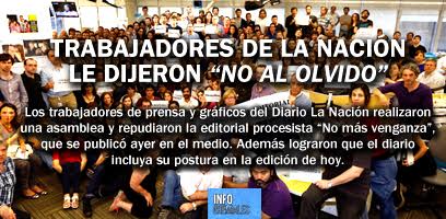 Trabajadores de La Nación le dijeron «NO al olvido»