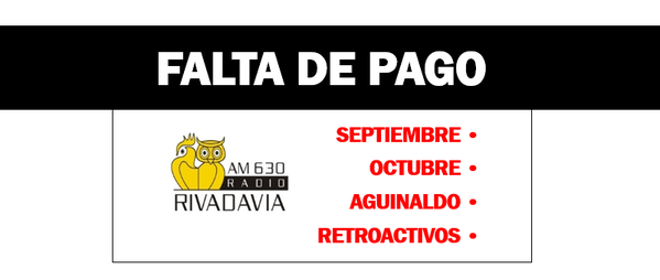 Octavo día de paro en Radio Rivadavia