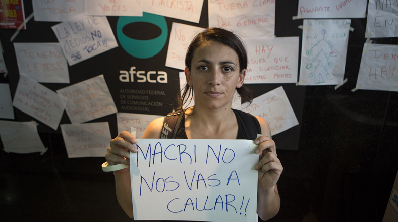 Trabajadores de televisión contra la intervención de la AFSCA