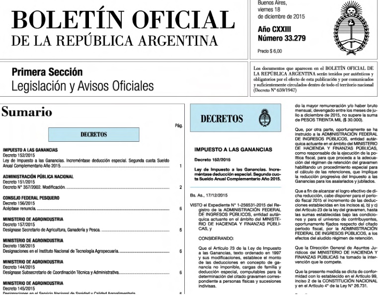 Sobre el filo de la liquidación Prat Gay eximió el aguinaldo de Ganancias