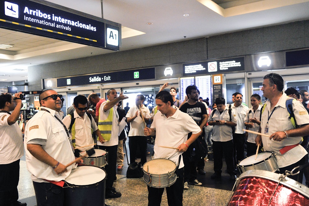 Protesta de tercerizados de Aerolíneas Argentinas