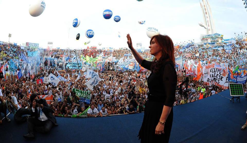 CFK destacó a una agrupación judicial en su discurso