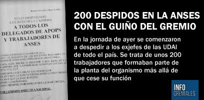 200 despidos en la ANSES con el guiño del gremio