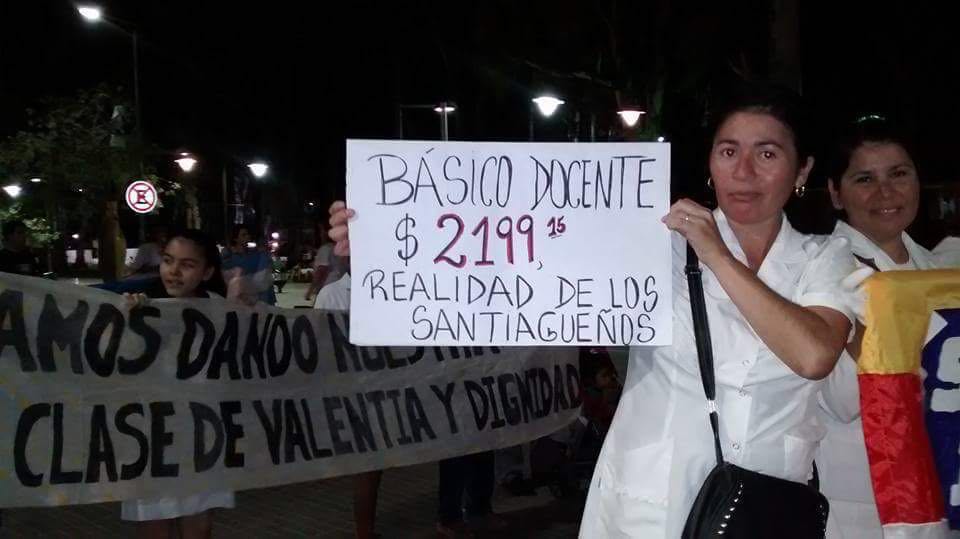 Salvajes descuentos a docentes santiagueños que pararon