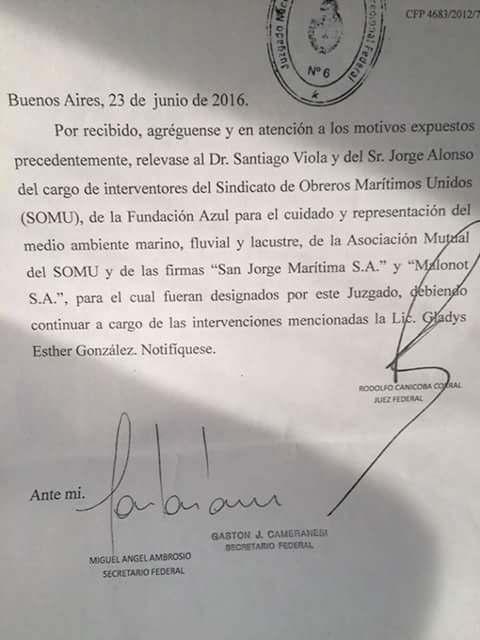 Escándalo en el SOMU: renunciaron dos interventores con duras acusaciones