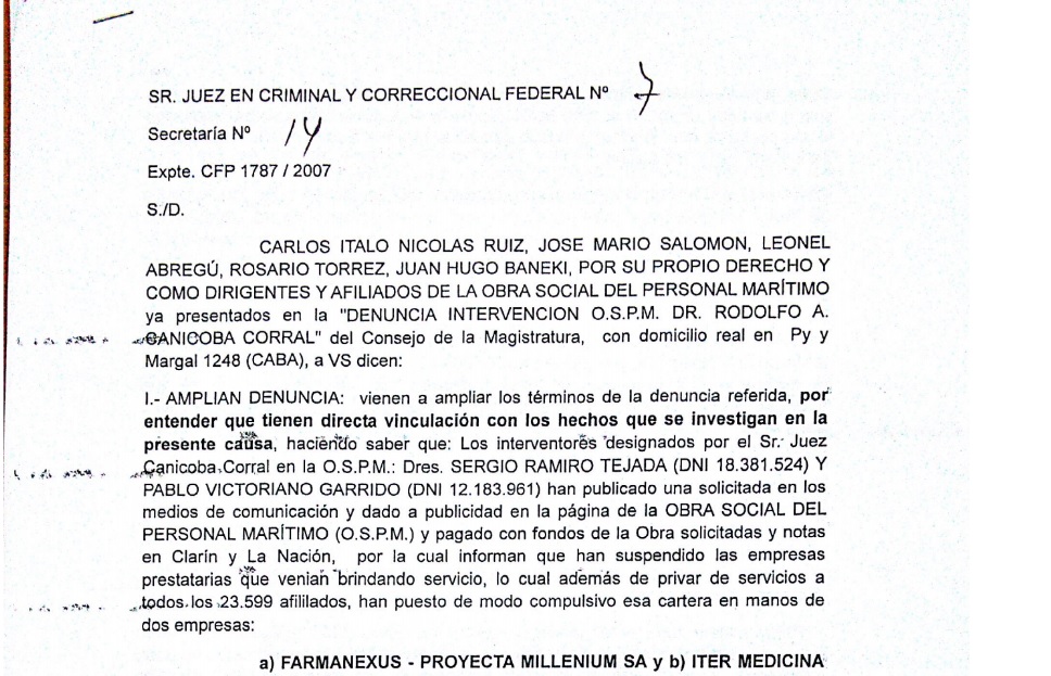 Denuncia y escándalo en la intervención de la Obra Social del SOMU