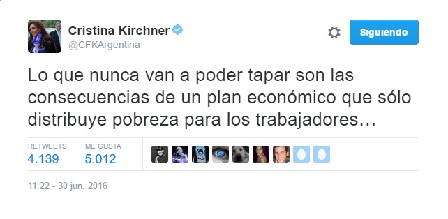 «El plan económico sólo distribuye pobreza para los trabajadores»