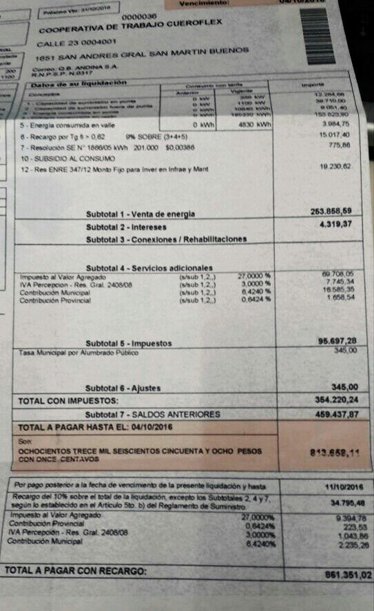 El tarifazo deja el borde del cierre a una cooperativa