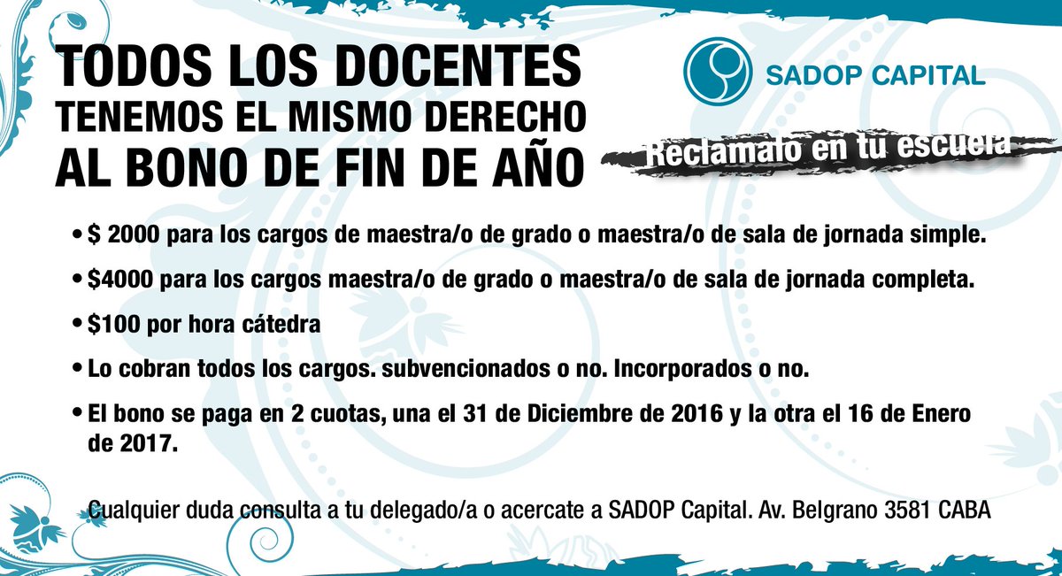 Docentes privados piden que Larreta garantice el bono de fin de año