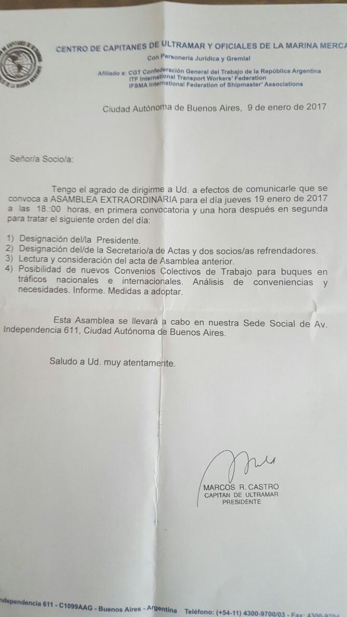 Flexibilización: los marítimos seguirán los pasos de los petroleros