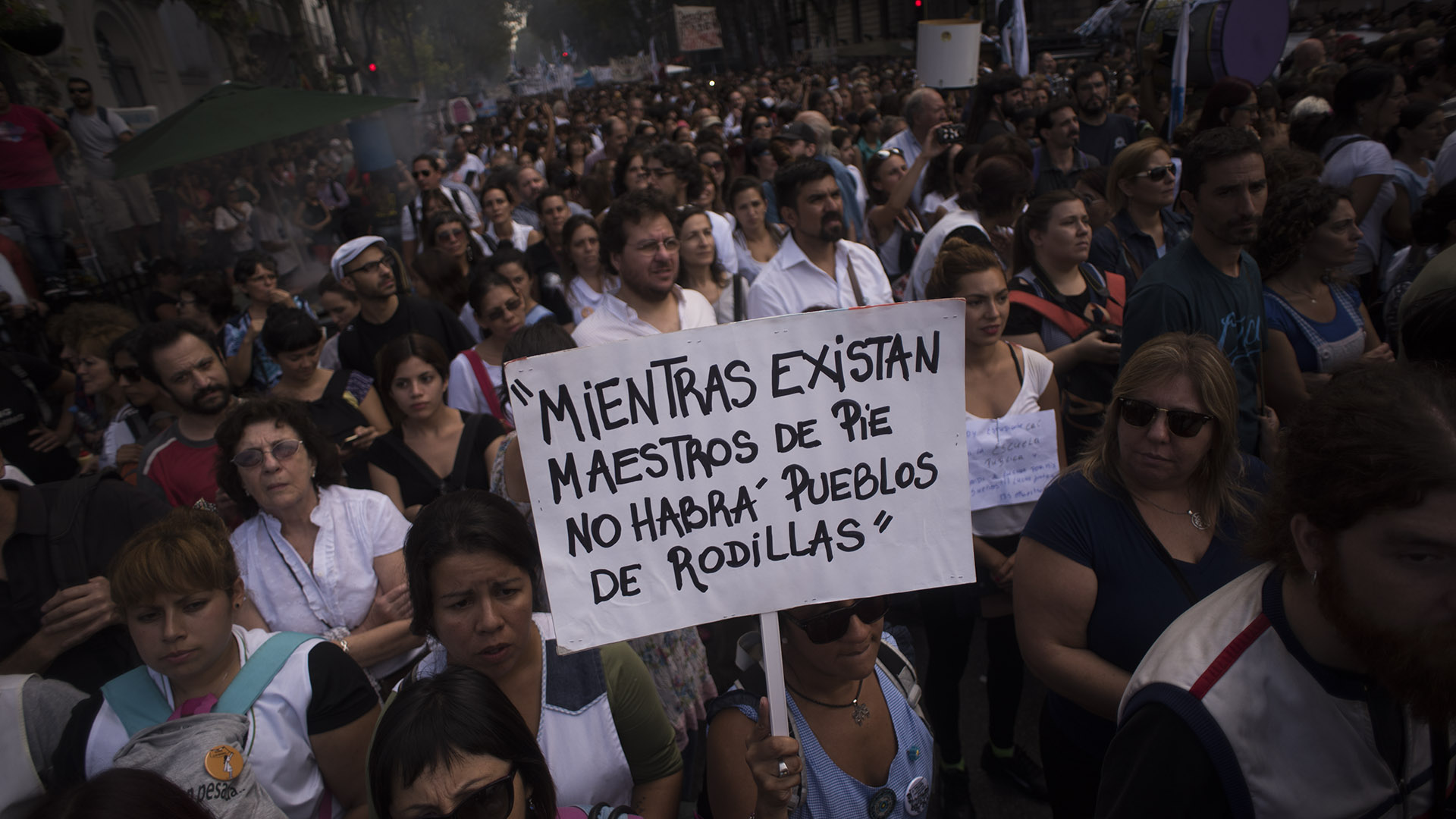 En lugar de interpretar el reclamo, Peña culpó a los docentes por «la fuga a la educación privada»