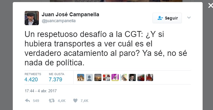 Campanella desafió a la CGT y Daer lo mandó a mirar la película correcta