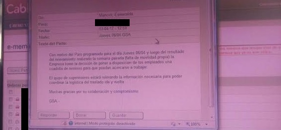 Presiones para que empleados de Cablevisión trabajen en el paro general