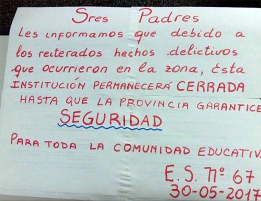 Maestros cierran escuelas por recurrentes delitos