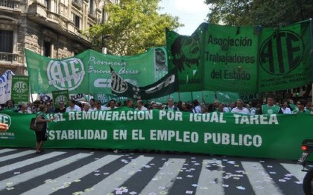 ATE protesta en todo el país en rechazo de la paritaria «a la baja» de UPCN