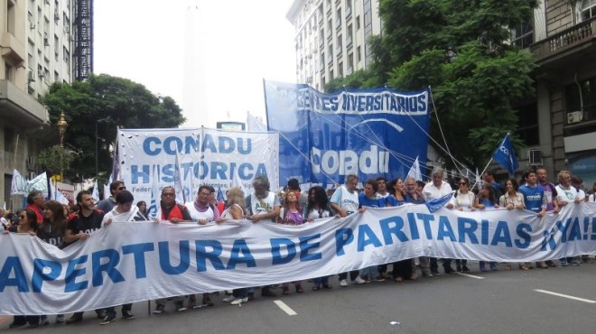 Marcha Federal Universitaria para visibilizar el otro conflicto docente