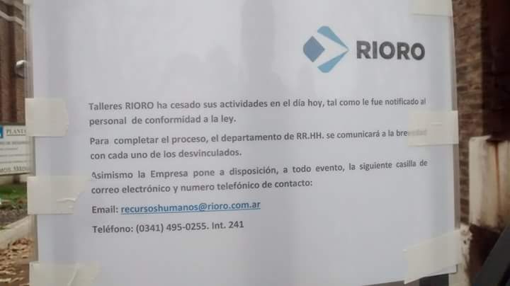 Se confirmó el cierre de talleres ferroviarios de Pérez