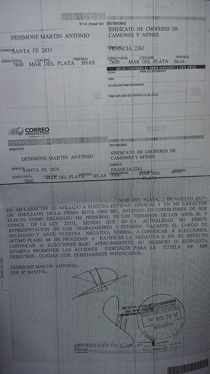 Denuncian persecución a delegados opositores en Mar del Plata