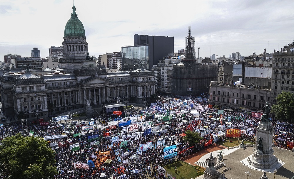 El sindicalismo rebelde colmó Plaza Dos Congresos