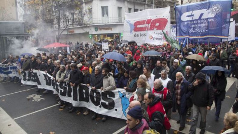 Las tres vertientes de la CTA paran y marchan contra la reforma previsional