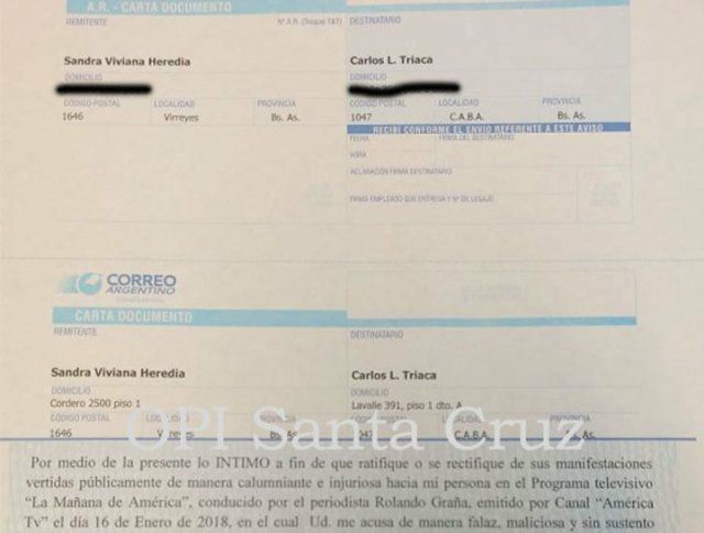 Cuando el Gobierno quería sepultar el tema, Sandra Heredia le inició una demanda millonaria a Carlos Triaca