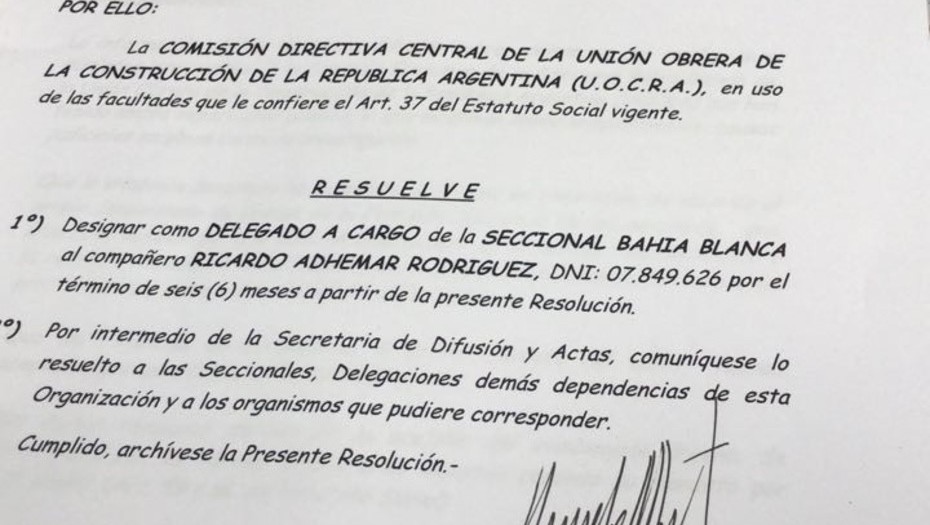 Gerardo Martinez salió a despegarse de las detenciones en la Uocra Bahía Blanca