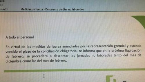 En la previa del paro de 48 horas, el Bapro descontó más de $1.500 a su personal por las huelgas de diciembre