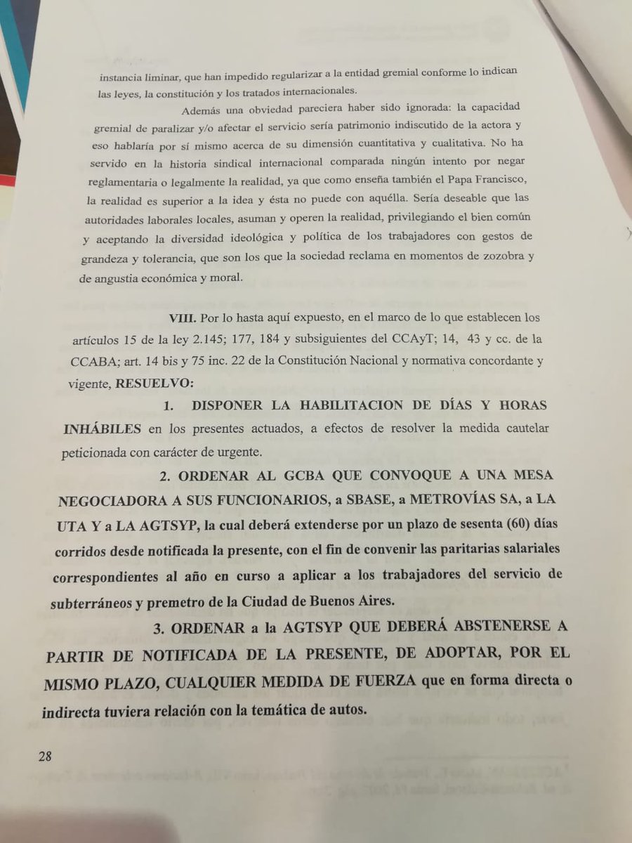 Una cautelar ordena al Gobierno porteño discutir la paritaria con los metrodelegados