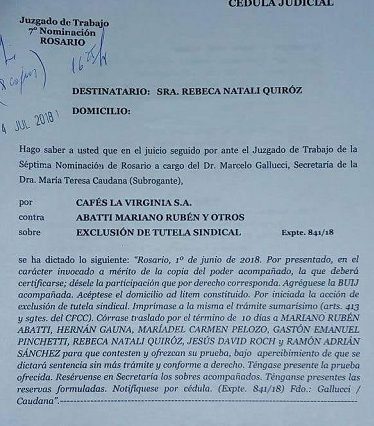 La Virginia pide el desafuero de su Comisión Interna