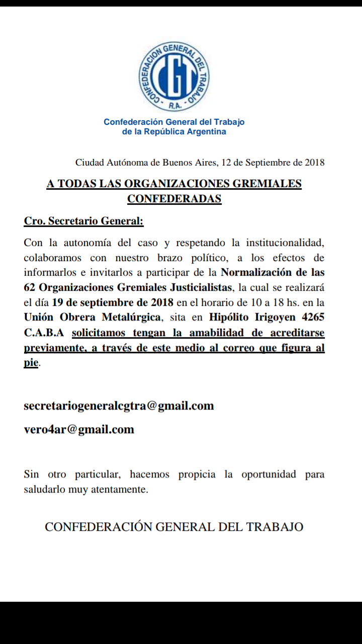 Aislado, Barrionuevo busca armar sus propias 62 Organizaciones