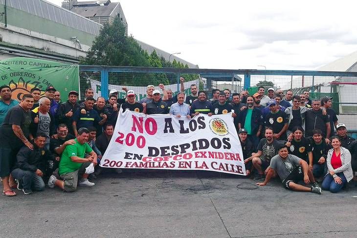 Aceiteros movilizan a Trabajo para reclamar que Cofco no cierre la planta de Valentín Alsina