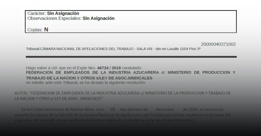 Fallo confirma a Correa al frente de la Federación de azucareros y desbarata la maniobra macrista