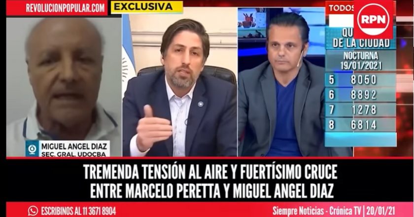 Peretta y Díaz se cruzaron al aire por el regreso a las clases presenciales: «!No mandés a la gente a morir!»