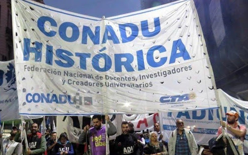 Segunda jornada de paro de docentes universitarios de la Conadu Histórica en reclamo de aumento salarial