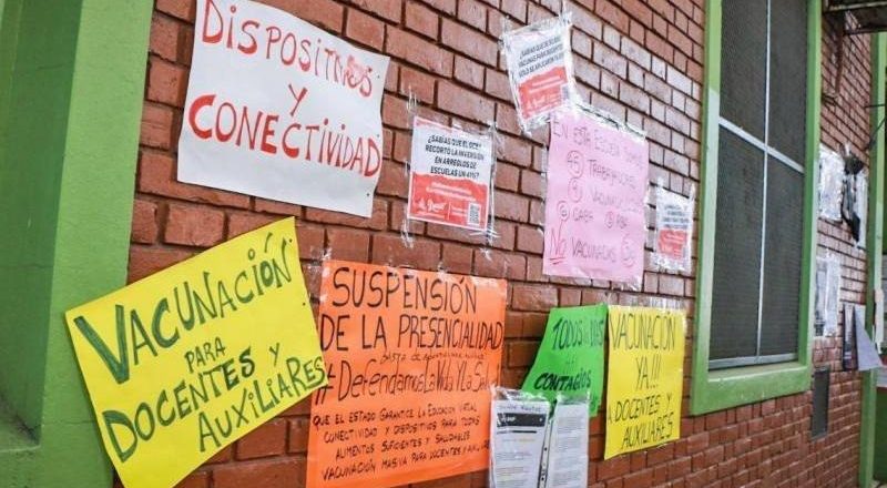 Docentes porteños vuelven a los paros este lunes en la Ciudad contra la presencialidad y en reclamo de clases «virtuales y vacunación»