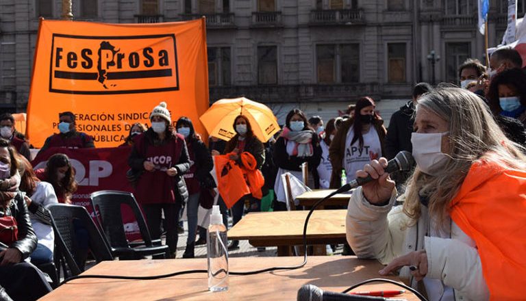 Trabajadores de la salud realizaron una jornada nacional de lucha