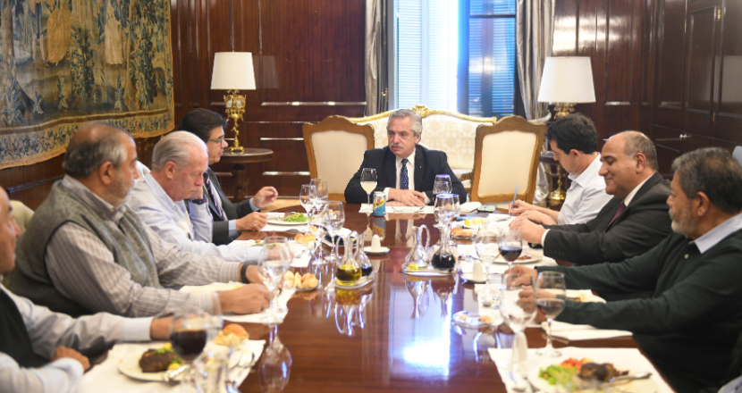 La CGT almorzó con el Presidente en la Casa Rosada de cara a las próximas elecciones generales