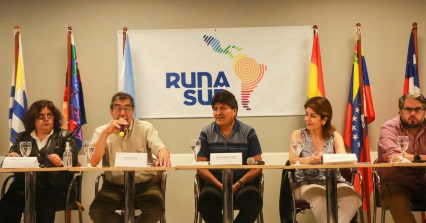 Evo Morales y “Cachorro” Godoy encabezaron un nuevo encuentro internacional de Runasur y respaldaron a las comunidades mapuches