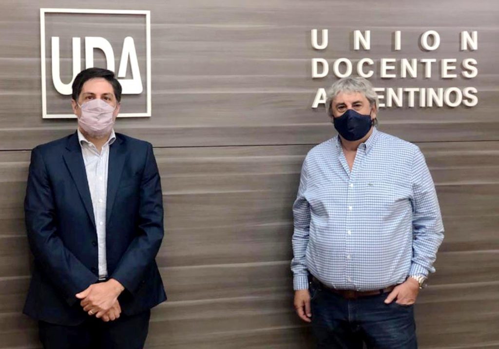 El docente Sergio Romero y Nicolás Trotta - InfoGremiales