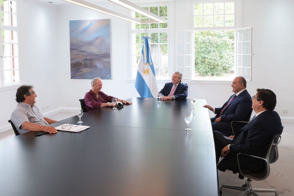 Reunión entre Andrés Rodríguez, Hugo Godoy, Claudio Moroni y Juan Manzur 