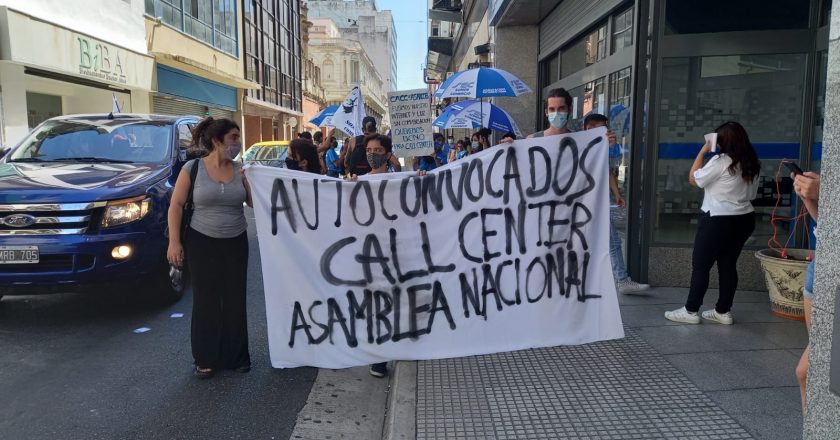 Trabajadores de Call Centers activan protestas y van por un bono de fin de año para la actividad