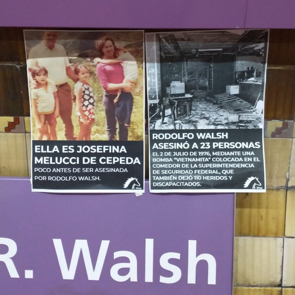 Metrodelegados denunciaron un "acto vandálico" de sectores libertarios en la estación Rodolfo Walsh