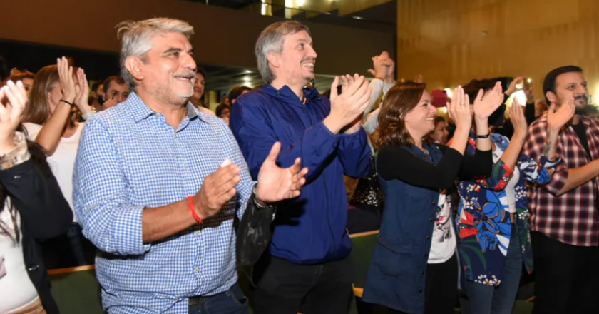 Cambio de época: Máximo Kirchner asistió a la asunción de Adrián Pérez al frente de la UOM Quilmes