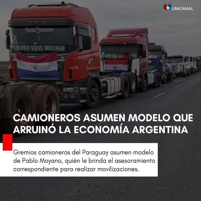 Ahora la discusión sobre los Moyano llegó a Paraguay y los acusan de promover los piquetes en las rutas guaraníes