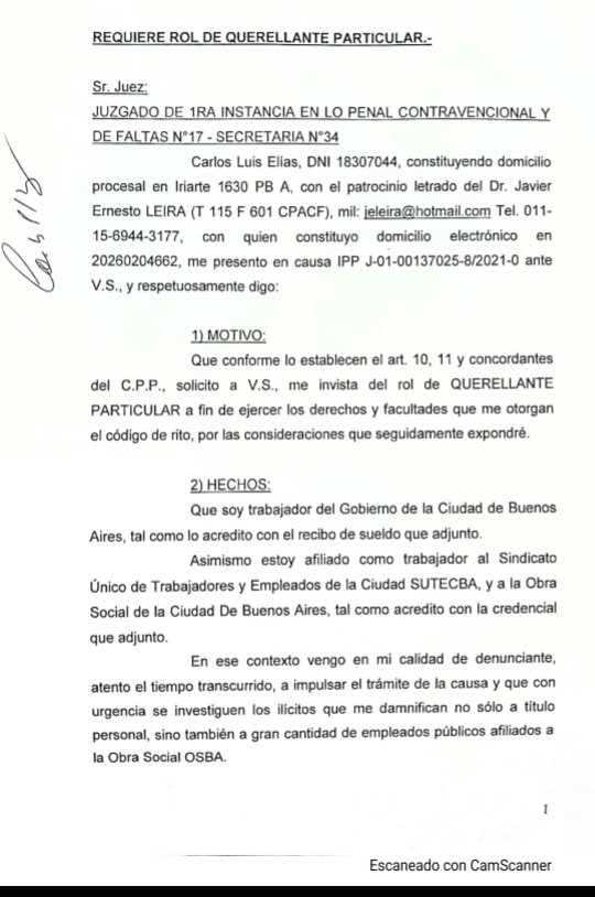 "Chapita" Elías solicitó ser querellante en la causa que investiga el vaciamiento de la ObSBA y la interna del Sutecba llega a la Obra Social